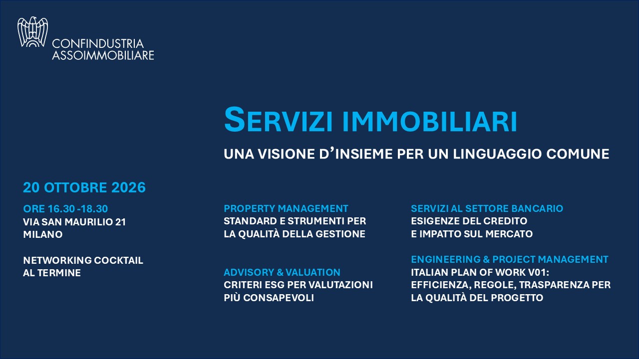 Servizi immobiliari. Una visione d’insieme per un linguaggio comune